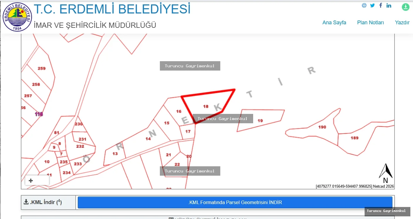MERSİN ERDEMLİ DE SATLIK FIRSAT TARLA 7.338,83 M2 fotoğraf 3
