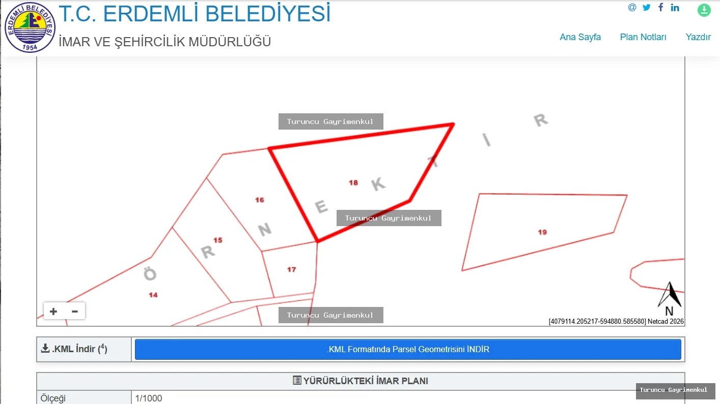 MERSİN ERDEMLİ DE SATLIK FIRSAT TARLA 7.338,83 M2 fotoğraf 6